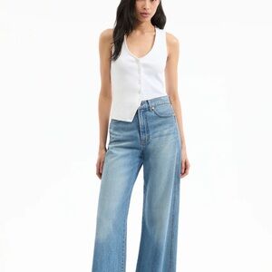 Veronica Beard Sky Blue Wide Leg Jeans NWT